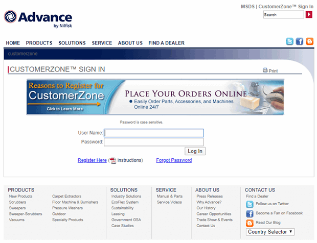 Usadvancecustomerzone