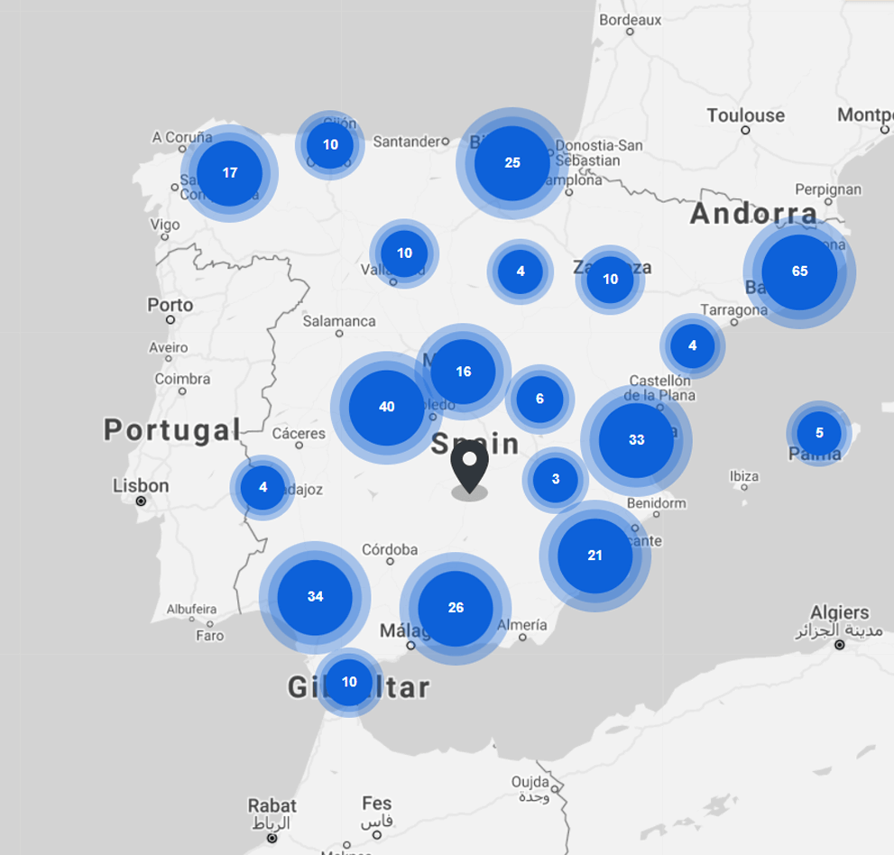 Nilfisk Dealer Map Spain