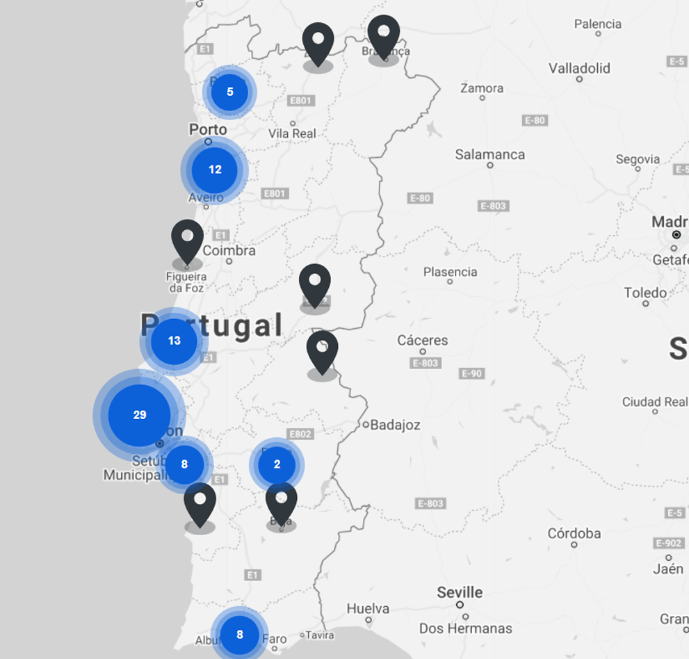 Nilfisk Dealer Map Portugal